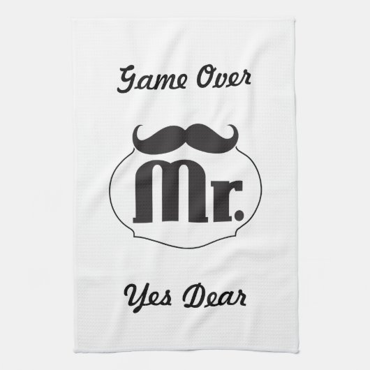 Groom Mustache Theedoek (Verticaal)