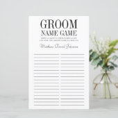 Groom Name Game (Staand voorkant)
