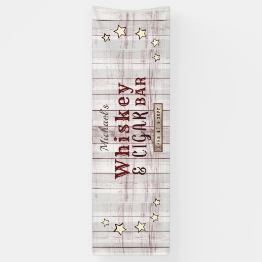 Groom Name  Wood Whiskey and Cigar Bar   Spandoek (Verticaal)