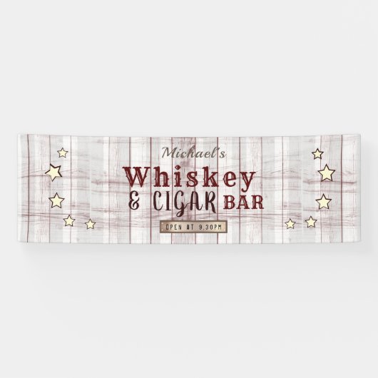 Groom Name  Wood Whiskey and Cigar Bar   Spandoek (Horizontaal)