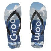 Groom Ocean Waves Blue Sky Teenslippers (Voetbed)