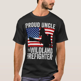 Groom oom van een Wildland brandweerman, Vlag van  T-shirt
