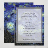 Groom ouders-uitnodiging, Sterrennacht Kaart (Voorkant / Achterkant)