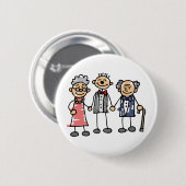 Groom Parents Grandparent Wedding Day Ceremony Ronde Button 5,7 Cm (Voorkant /achterkant)