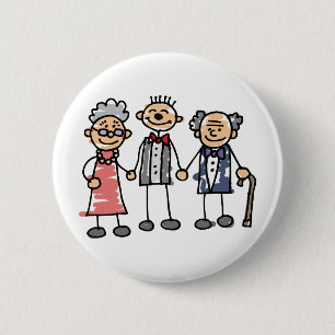 Groom Parents Grandparent Wedding Day Ceremony Ronde Button 5,7 Cm