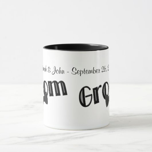 Groom Personalized Wedding Mok (Midden)