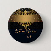 Groom persoonlijke Button voor Black and Gold Team (Voorkant)