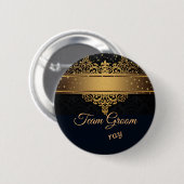 Groom persoonlijke Button voor Black and Gold Team (Voorkant /achterkant)