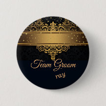Groom persoonlijke Button voor Black and Gold Team