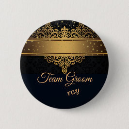 Groom persoonlijke Button voor Black and Gold Team