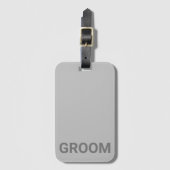 Groom persoonlijke, eenvoudige, moderne Bagagelabe Bagagelabel (Voorkant (verticaal))