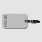 Groom persoonlijke, eenvoudige, moderne Bagagelabe Bagagelabel (Voorkant (horizontaal))