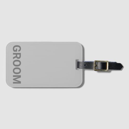 Groom persoonlijke, eenvoudige, moderne Bagagelabe Bagagelabel (Voorkant (horizontaal))