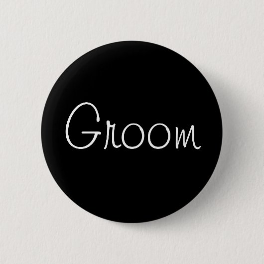 Groom Pin Ronde Button 5,7 Cm (Voorkant)