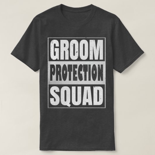 Groom Protection Squad Funny Grooms Bachelor Party T-shirt (Design voorkant)