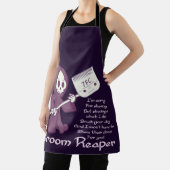 Groom reaper-tunker vierkant sticker briefkaart ma schort (Insitu)