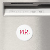 Groom Red Text Mr. Magneet (Insitu (Vaatwasser))