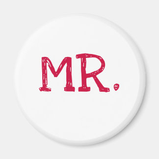 Groom Red Text Mr. Magneet