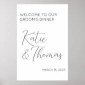 Groom/repetitief bruiloft Welkomstbord Poster (Voorkant)