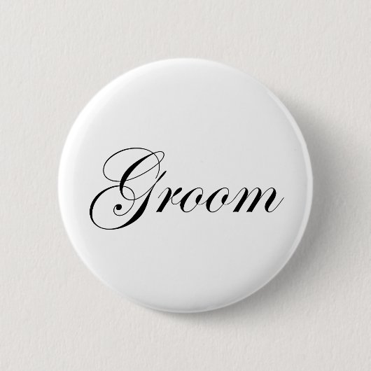 Groom Ronde Button 5,7 Cm (Voorkant)