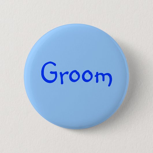 Groom Ronde Button 5,7 Cm (Voorkant)