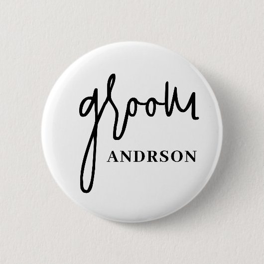 Groom Ronde Button 5,7 Cm (Voorkant)