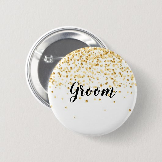 Groom Ronde Button 5,7 Cm (Voorkant /achterkant)