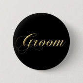 Groom Ronde Button 5,7 Cm (Voorkant)