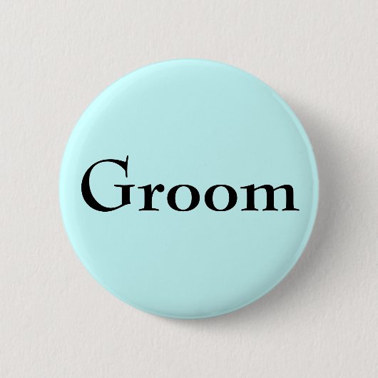 Groom Ronde Button 5,7 Cm (Voorkant)