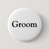 Groom Ronde Button 5,7 Cm (Voorkant)