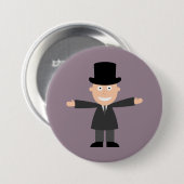 Groom Ronde Button 7,6 Cm (Voorkant /achterkant)
