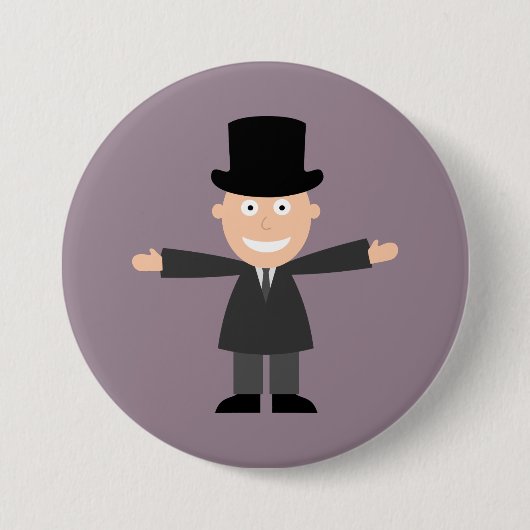 Groom Ronde Button 7,6 Cm (Voorkant)
