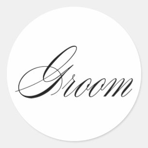 Groom Ronde Sticker