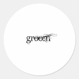 Groom Ronde Sticker