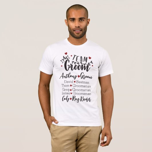 Groom’s Crew in Style T-shirt (Voorkant volledig)