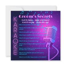 Groom’s Secrets Bachelor Party Trivia Card