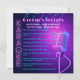 Groom’s Secrets Bachelor Party Trivia Card Feestdagenkaart