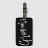 Groom Silver Foil Bagagetas Label Bagagelabel (Voorkant (verticaal))