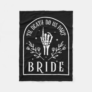 Groom Skeleton Gothic Halloween Verloving Wedding Fleece Deken