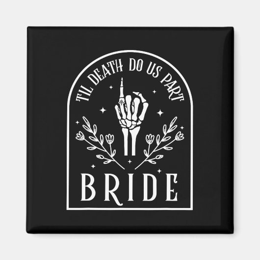 Groom Skeleton Gothic Halloween Verloving Wedding Magneet (Voorkant)