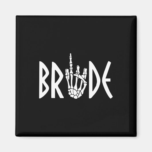 Groom Skeleton Gothic Wedding Verloving Halloween Magneet (Voorkant)