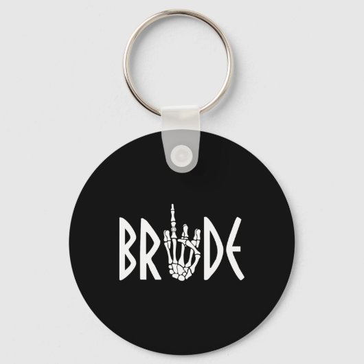 Groom Skeleton Gothic Wedding Verloving Halloween Sleutelhanger (Voorkant)