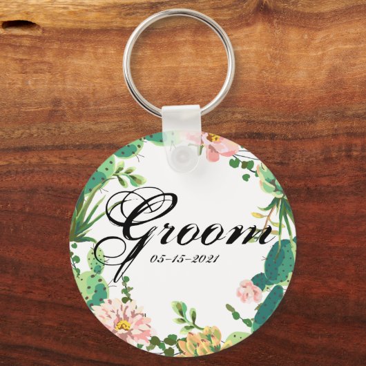 Groom Sleutelhanger Bohemian Cactus Succulenten De (Voorkant)