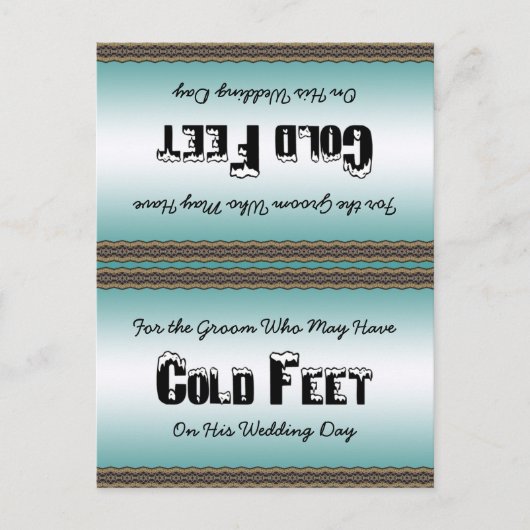Groom Sokken Cold Feet Briefkaart (Voorkant)