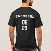 Groom Sports Style Matching Paar Sla de datum op