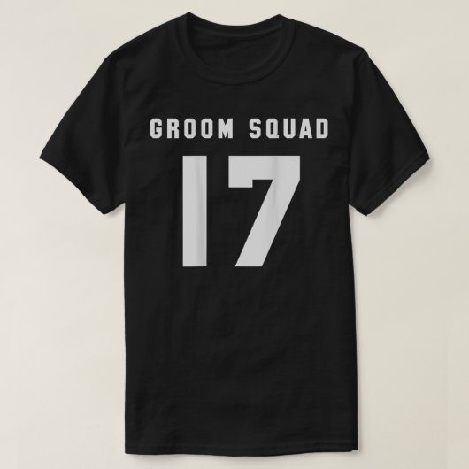 Groom Squad 2017 Jersey Groomsmen T-shirt (Design voorkant)