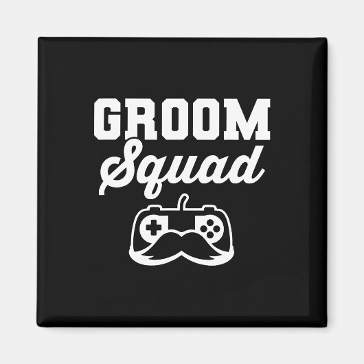 Groom Squad Bachelor Party Groomsmen Gamer Magneet (Voorkant)