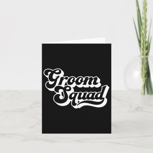 Groom Squad Bachelor Party Mannen Crew Matching Gr Kaart (Voorkant)