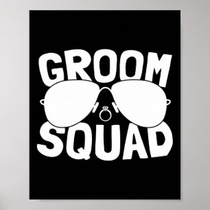 Groom Squad Bachelor Party Stag Groom Gag Mannen F Poster