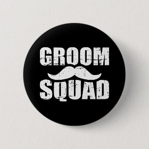 Groom Squad bachelor Ronde Button 5,7 Cm